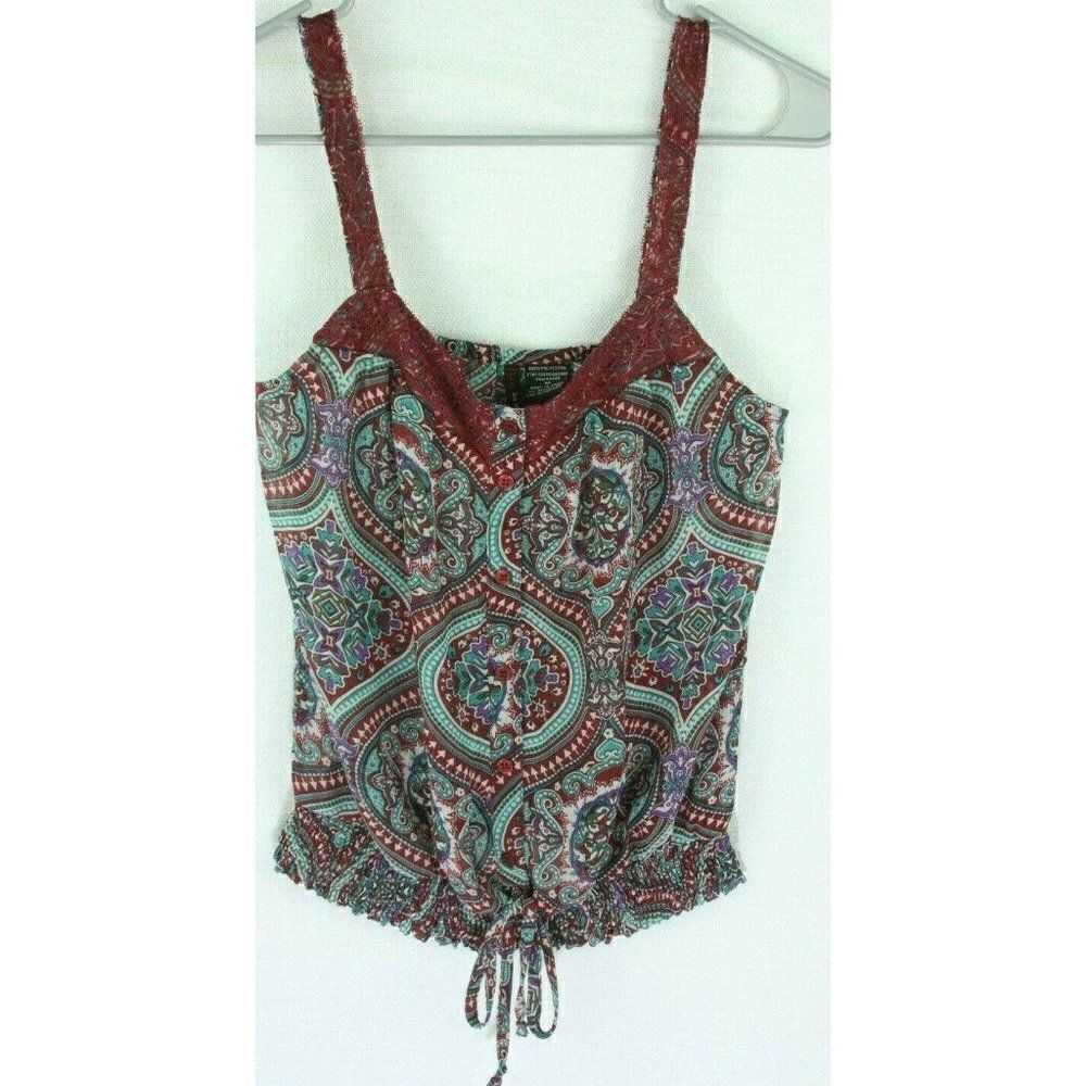 Fire Los Angeles Womens Top Tank Cami Paisley M